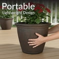 thumbnail image 5 of Sunnydaze Anjelica 15.25" x 15.25" x 12.75" Round Rust Polyresin Outdoor Planter Pot 2-Count, 5 of 10
