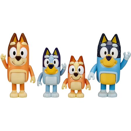 Bluey and Friends 4 Pack of 2.5-3" Poseable Figures