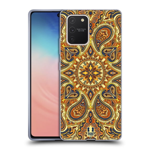 Head Case Designs Intricate Paisley Gold Soft Gel Case Compatible with Samsung Galaxy S10 Lite