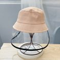 thumbnail image 4 of SPRING PARK Children Unisex Kids Anti-droplet Solid Color Visor Shield Bucket Hat Face Protective Cover Fishmen Sun Cap, 4 of 7