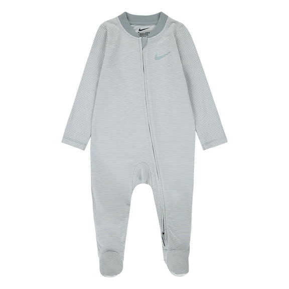 Newborn Baby Nike Striped Footed Coverall Color: Mica Green Size: 3 MONTHS
