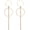 A-Gold, variant on Geometric Double Circle Hoop Dangle Earrings Simple 8 Infinity Knot Bar Tassel Drop Earrings for Women Jewelry