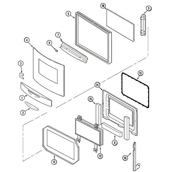 Whirlpool 74009648 GLASS, INNER DOOR (30") - OEM Part