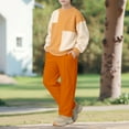 thumbnail image 4 of Boys Sweatpants Jogger Pants for Girls with Pockets Adjustable Drawstring Pants Orange Pants Kids 4T Boys Pants, 4 of 9