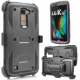 thumbnail image 3 of for 5.3" LG K10 2016 Premier LTE Case Phone Case 360° Cover Screen Protector Clip Holster Kick stand Armor Layers Grip Sides Shock Bumper Black, 3 of 3
