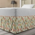 thumbnail image 1 of Natural Bed Skirt, Winter Forest Themed Colorful Snowy Trees Pattern in Hail Childish Drawing, Elastic Bedskirt Dust Ruffle Wrap Around for Bedding Decor, 4 Sizes, Multicolor, by Ambesonne, 1 of 2