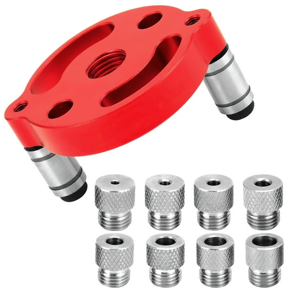 Drill Guide Jig Set, Woodworking Dowel Locator Kit with 8 Drill Bushings