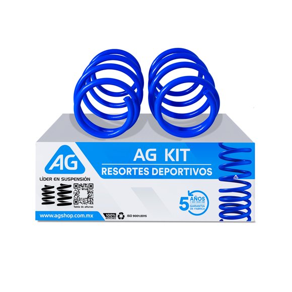 Resortes AG Kit para Auto Delanteros para Volkswagen Golf A7 2014 a 2019 2 Piezas Nuevos
