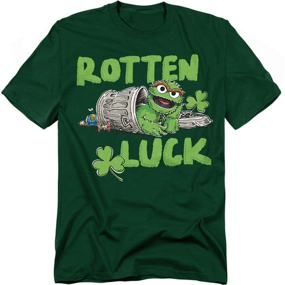 Sesame Street T-Shirt St Patrick'S Day Oscar Rotten Luck Unisex Graphic Tee for Men & Women