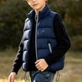 thumbnail image 5 of StSilkitty Boys Girls Puffer Vest Zip up Sleeveless Stand Collar Jacket Coat Fall Winter Warm Outerwear with Pockets, 5 of 9