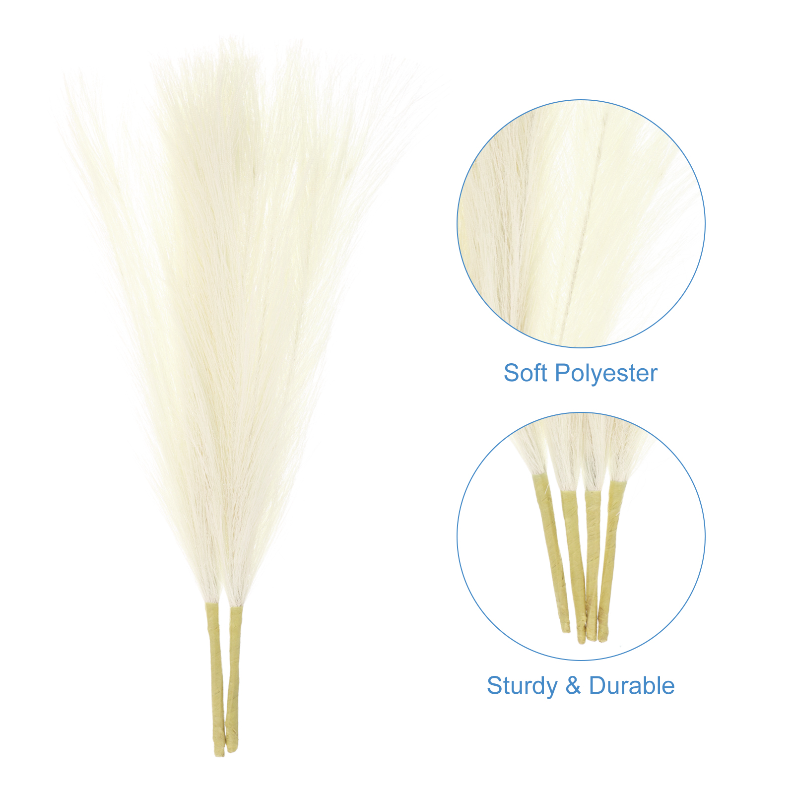 Unique Bargains Faux Pampas Grass Artificial Fake Dried Pampas Grass Decor Yellow