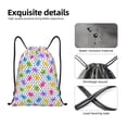thumbnail image 4 of Saiise Bear And Polka Dot Pattern Sports Drawstring Backpack - String Swim Gym Bag with Wet Proof Pocket for Women&Men-Small, 4 of 6