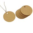 thumbnail image 5 of 100 PCS Round Shape Blank Hang Tags Kraft Paper Wedding Favor Tags with Free Natural Jute Twine, 5 of 5