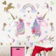 thumbnail image 2 of Calcomanías de pared de unicornio, pegatinas de pared de unicornio de gran tamaño, decoraciones para niñas, fiesta de cumpleaños del dormitorio de los niños Afortunado Sencillez, 2 of 3