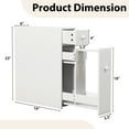 thumbnail image 7 of Topbuy Slim Bathroom Storage Cabinet Freestanding Toilet Paper Holder with Slide Out Drawers for Small Spaces White, 7 of 7