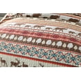 thumbnail image 4 of MarCielo 3 Piece Christmas Quilt Set Rustic Lodge Deer Quilt Quilted Bedspread Printed Quilt Bedding Throw Blanket Coverlet Lightweight Bedspread King Size BY008, 4 of 5