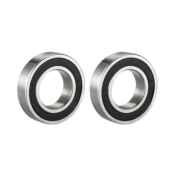 Deep Groove Ball Bearing 6904RS Double Sealed, 20 x 37 x 9mm Carbon Steel, 2Pcs