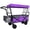 Purple, variant on LuckyNote 480 lbs Collapsible Wagon with Canopy & Push Handle, 7″ All‑Terrain Wheels, Foldable Utility Cart for Camping, Black