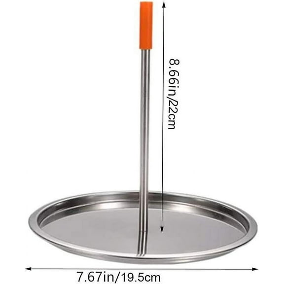 BBQ Grill Rack for Steak, Chicken, Fish & Meats with Drip Tray, Silver Stainless Steel Vertical Skewer Roaster