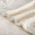 thumbnail image 5 of Exclusivo Mezcla Queen Size Sherpa Fleece Bed Blanket, Ultra Soft and Warm Reversible Velvet Blankets for Bed Couch Sofa 90x90 inches, Ivory, 5 of 8
