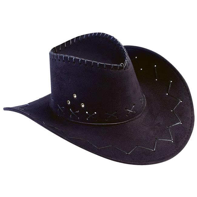 Faux Suede Cowgirl Hat Chin Strap Rope Western Cowboy Costume 990600 