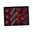 thumbnail image 3 of S SERENABLE 12 Pieces Christmas Hanging Decorations Charm Pendants Christmas Ball Ornaments Xmas Decor for New Year Window Holiday Indoor Red, 3 of 8