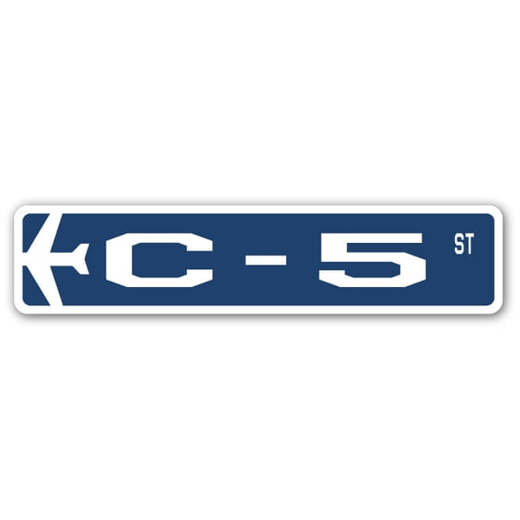 C-5 Street Sign Air Force Aircraft Military | Indoor/Outdoor | 36" Wide