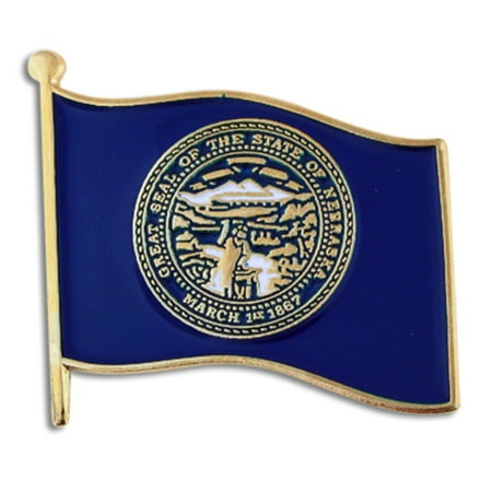 - PinMart's Nebraska US State Flag NE Enamel Lapel Pin 1