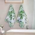thumbnail image 4 of Summer Nautical Anchor Hand Towels, Tropical Leaves Blue Kitchen Towel Ultra Soft and Absorbent,Decorative Fingertip Face Towel for Bathroom Hotel, 2 PCS, 28.3"x 14.4", 4 of 5
