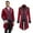 Red, variant on MYATED Medieval Steampunk Tailcoat for Men,Gothic Victorian Frock Coat Renaissance Pirate Jackets Halloween Party Cosplay Costumes,Black,S
