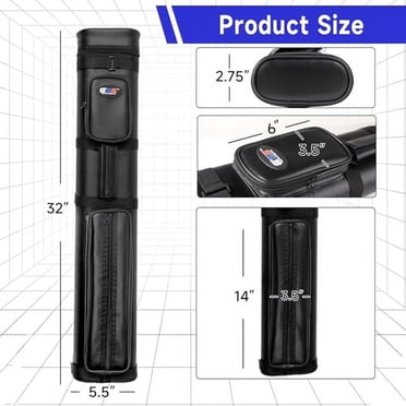 GSE 1x1 Hard Billiard Pool Cue Case - Holds 1 Butt & 1 Shaft (7 Color Options)