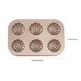 thumbnail image 2 of LOLIPPYY Non-Stick Golden Carbon Steel Banana-Shaped Cake Mold with 6 Even Shell Cavities for Perfect Baking, 2 of 8