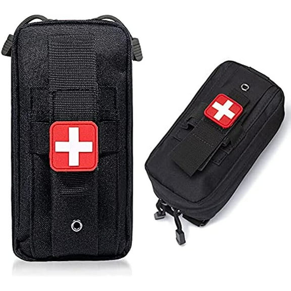 Molle Medical IFAK Pouch EMT First Aid Pouch IFAK Trauma Kit Everyday Carry Survival Bag Include Cross Patch(Bag Only)