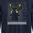 thumbnail image 3 of Pokémon - Pikachu Checkered - Youth Crewneck Fleece Sweatshirt, 3 of 5
