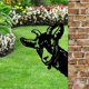 thumbnail image 3 of Peeping Goat Metal Art Sculpture Farm Fence Art Wall Decor Peeping Goat Garden Decor Outdoor Indoor, 3 of 5