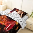 thumbnail image 3 of Erosebridal Orange Gamepad Twin Comforter Sets For Kids Gamer,Modern Geometric Hockeycomb Pattern Bedding Set,Reversible 2 Pieces, 3 of 7