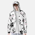 thumbnail image 4 of Sigee Cute Cow and Milk Stains Print UPF50+ Men's Sun Protection Hoodie Shirt SPF UV Shirt Long Sleeve Fishing Outdoor Lightweight, S-3XL, 4 of 9