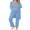 Light Blue, variant on Ekouaer Maternity Nursing Robe Set 3 Pieces Sleeveless Top, Pregnancy Pants & Robe Double Layer Pajamas
