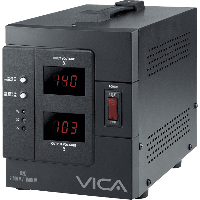 Regulador automático de voltaje Vica R2K 2500VA/1500W Linea Blanca