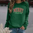 thumbnail image 4 of tarylea Merry Christmas Sweatshirts for Women Long Sleeve Crew Neck Pullover Tops Casual Loose Fall Festival Tops, 4 of 8