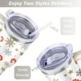 thumbnail image 5 of Bows Cane Candies Snowflakes 40 Oz Tumbler with Handle Lid and Straw Stainless Steel Double Walled Vacuum Insulated Cup Merry Christmas Gifts Tumbler for Women Men Friends Outdoor Indoor, 5 of 6