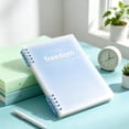 thumbnail image 6 of Detachable Coil Notebook, Gradient Transparent Cover with Rearrangeable Pages for Notes and Journaling, Blue, 6 of 6