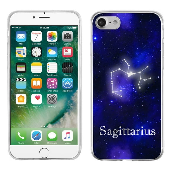 One Tough Shield  Slim-Fit Premium TPU Gel Phone Case for Apple iPhone 7 - Zodiac / Sagittarius