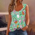 thumbnail image 1 of Puntoco Camisola sin mangas con cuello cuadrado y estampado de Pascua para mujer, camiseta holgada sin mangas, 1 of 4