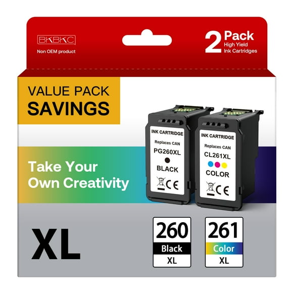 Cartuchos de tinta BKBKC PG-260 XL CL-261 XL para Canon TS5320