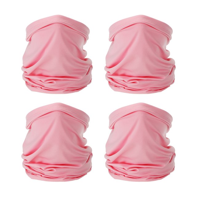 Uxcell Cache-Cou, Lot de 4 Foulards Respirants et Rafraîchissants pour Couvrir le Visage pour le Cyclisme et la Course, Rose