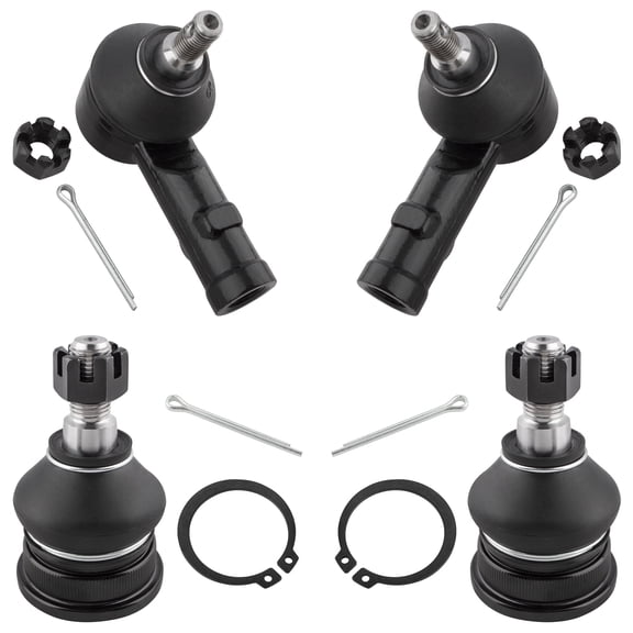 BOXI 4pcs Front Lower Ball Joints Outer Tie Rods Fit for Hyundai Elantra Tiburon Accent 1996-2008 / for Kia Spectra Spectra5 2004-2009 | K9455 ES3377