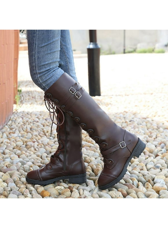 Ladies Knee Rain Boots