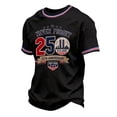 thumbnail image 2 of Men's 911 25th Anniversary Shirt Never Forget American Flag Faith Hope Courage Short Sleeve Tshirt, 2 of 4