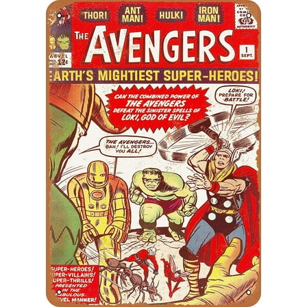 Tin Sign For Avengers #1 Metal Sign 12 X 8 Inches Retro Vintage Decor